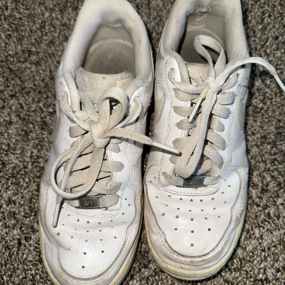 Nike White and Gray Athletic Shoes‎